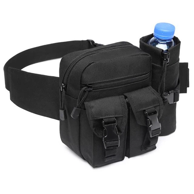 Black Army Field Portable Tactical Waist Bakpoki Vatnsflöskupoki fyrir útilegu